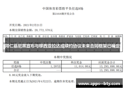 拜仁慕尼黑宣布与穆西亚拉达成续约协议未来合同框架已确定 拜仁慕尼黑宣布与穆西亚拉达成续约协议未来合同框架已确定